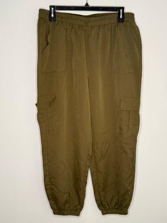 Unbranded Pants - Olive Green Pull On Cargo Pants Size 3X Plus Gorpcore Y2K